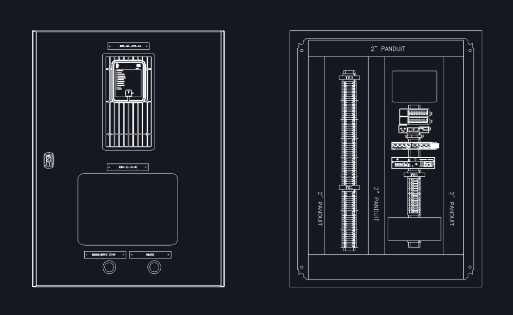Generator and engine control panel layout drawings